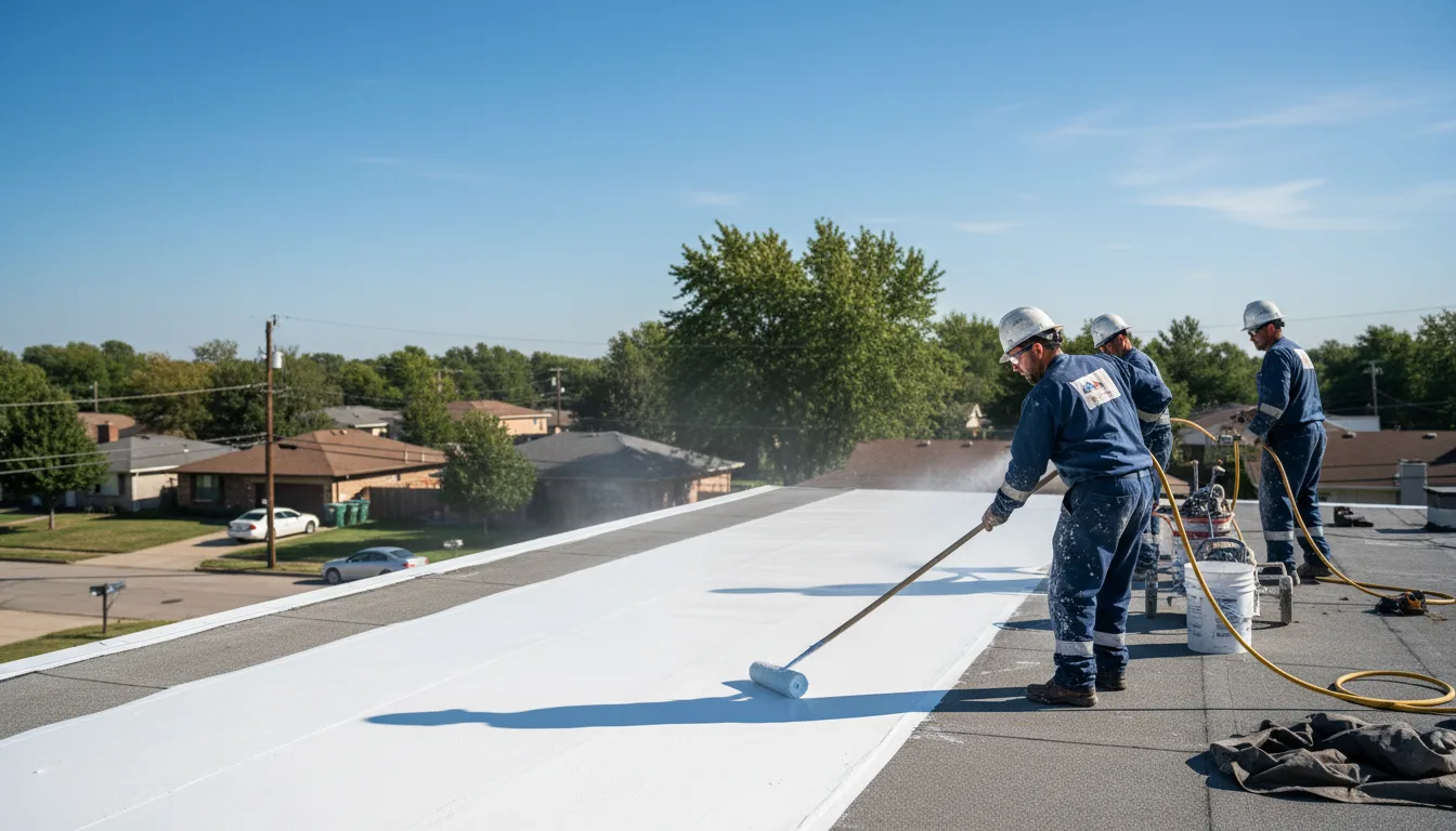 Commercial roof coating in Rockwood, TX near me